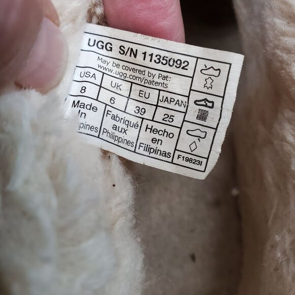 Ugg Shoes Womens Size 8 Tan Suede Ultra Mini Platform Shearling Boots *Read* - Picture 11 of 13